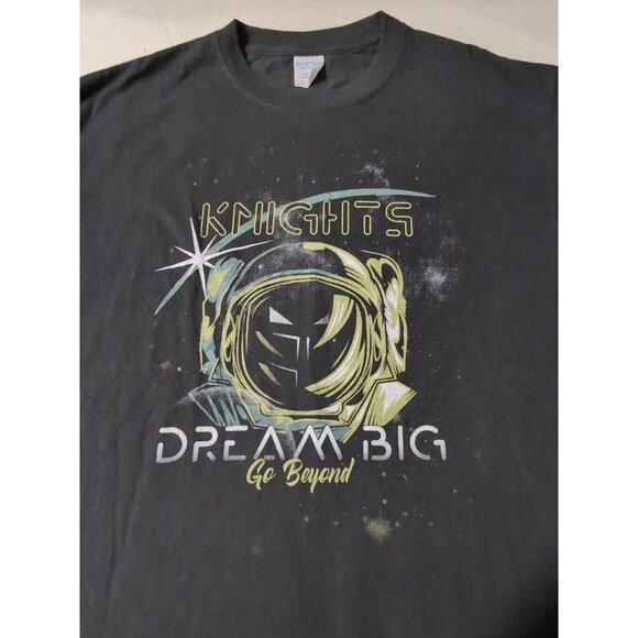 Knights Dream Big Go Beyond Graphic Tee Tshirt Black Size Large Impress Ink - Picture 2 of 8